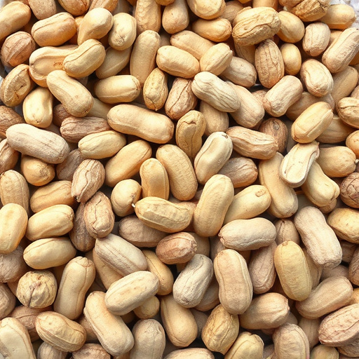 Transparent pouch of peanuts for birds