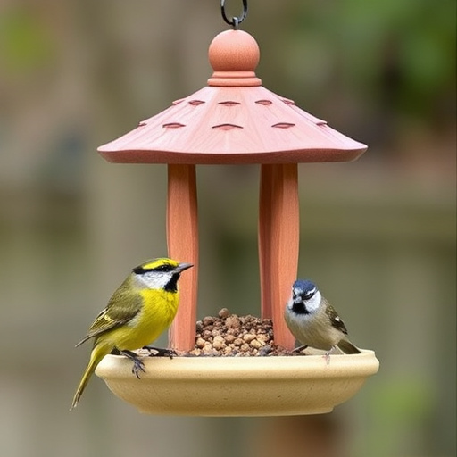Transparent pouch of peanuts for birds