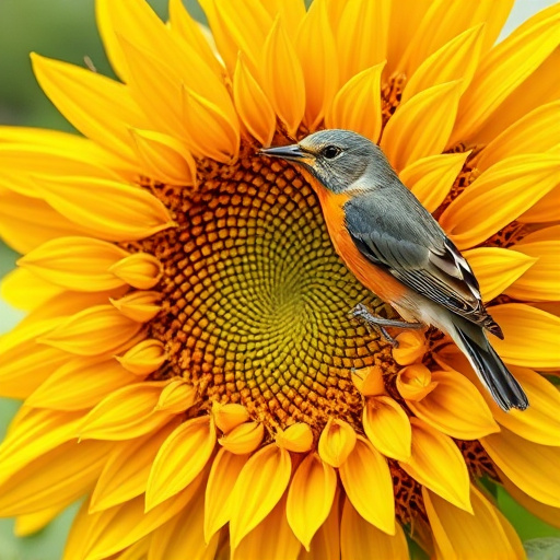 Transparent pouch of sunflower hearts seeds