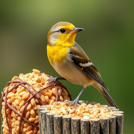 Variety of small birds on suet tray