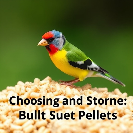 Variety of suet pellet flavours displayed