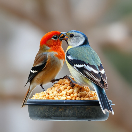 Variety of suet pellet flavours displayed