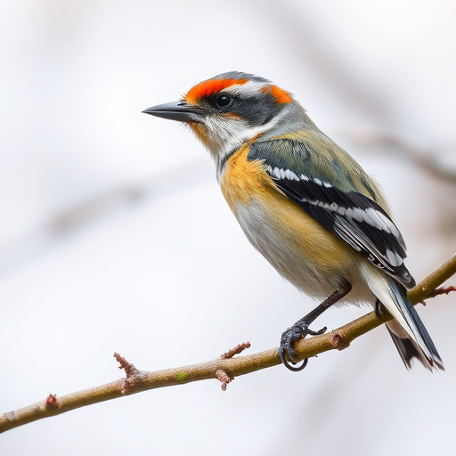 Variety of wild birds around seed feeder