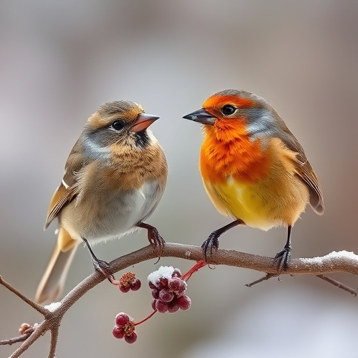 Variety of wild birds around seed feeder