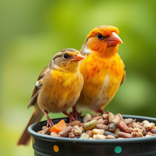 Various bird seed packs on shelf