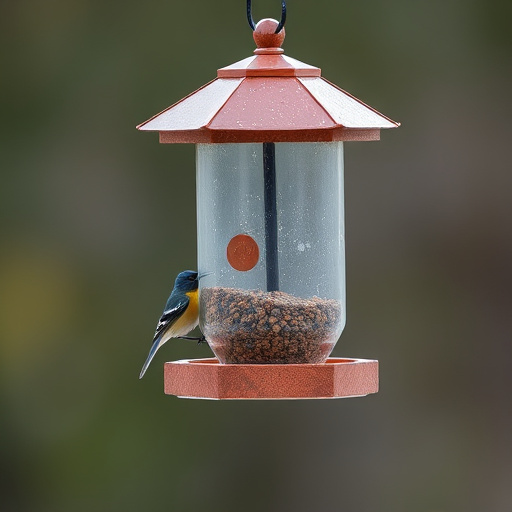 Weatherproof bird feeder with roof cover
