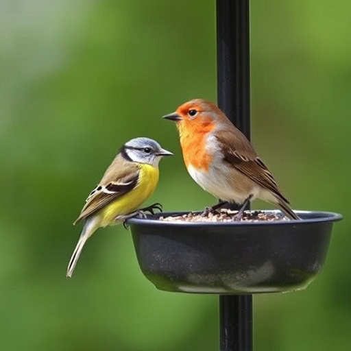 Weatherproof bird feeding station outdoors