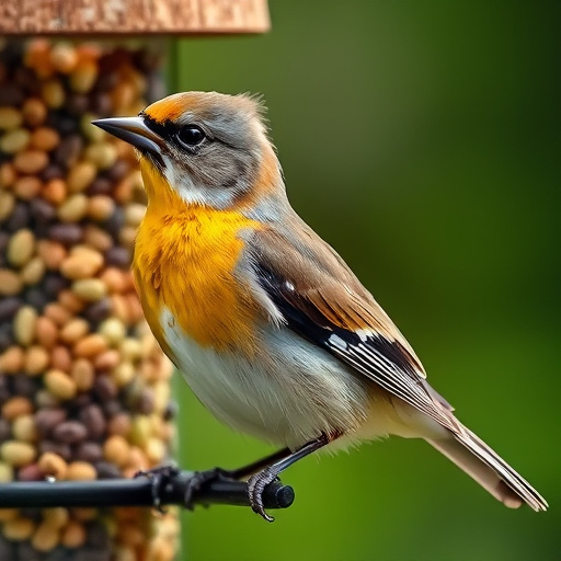 Weatherproof bird feeding station outdoors