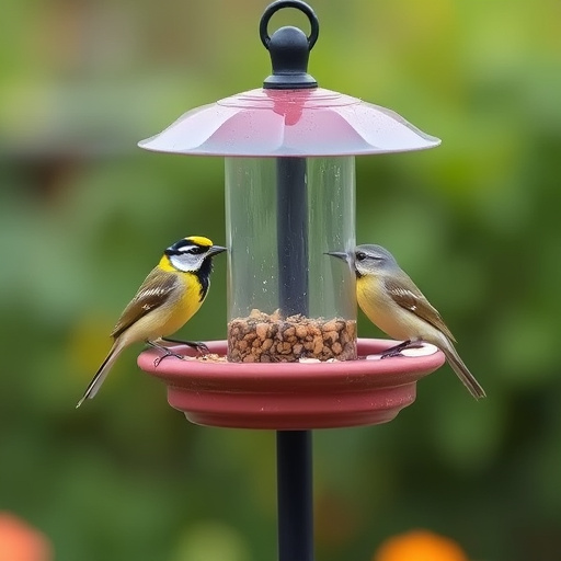 Wild bird seed mix on tray