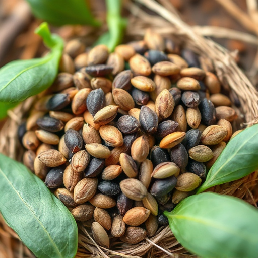 Wild bird seed mix on tray