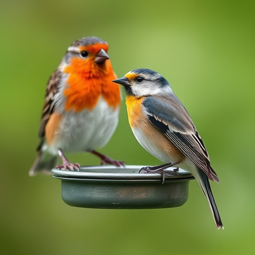 Wild bird seed pouring from bag