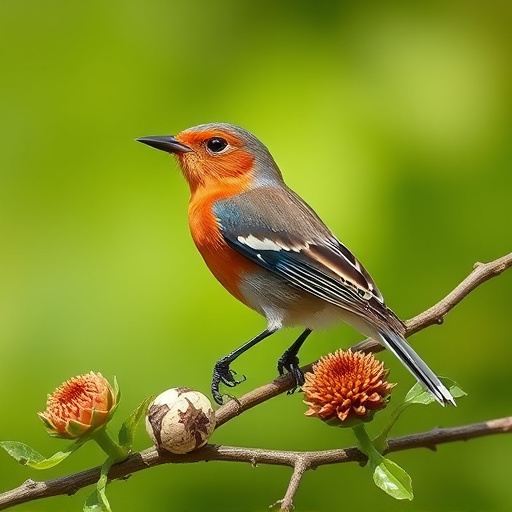 Wild birds enjoying mealworms outdoors