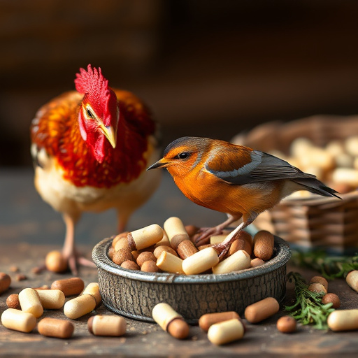Wild birds gathered around small feeder