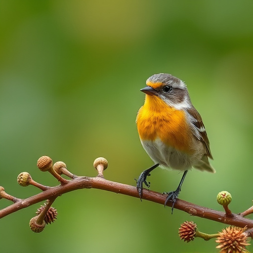 Wild birds pecking at chopped fruit