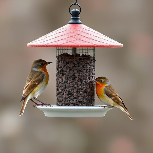 Wild robins enjoying mixed seed blend
