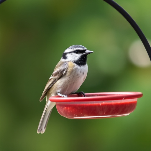 Window bird feeder attached to glass