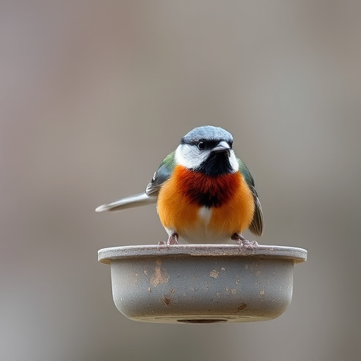 Window bird feeder attached to glass