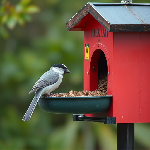 Window bird feeder attached to glass